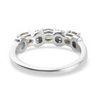 Demantoid Granat und Zirkon Ring 925 Silber Platin-Überzug image number 5