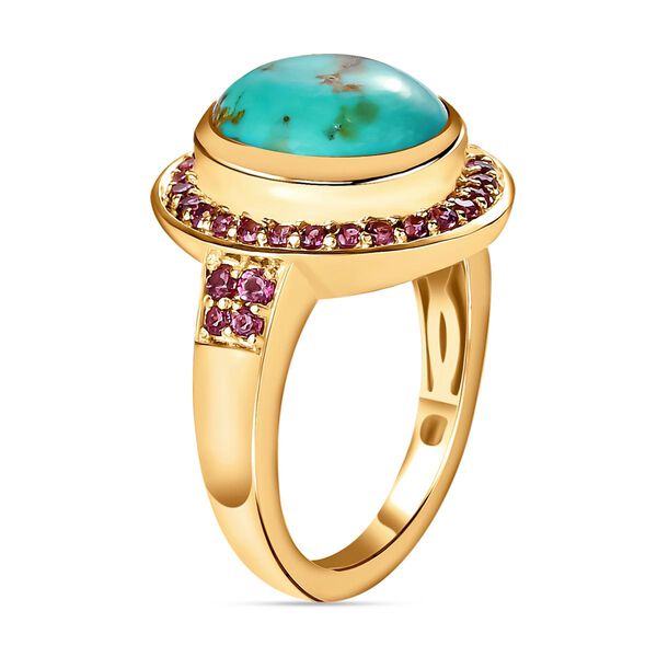 Sierra Nevada T&uuml;rkis und Rhodolith Granat Ring - 5,25 ct. image number 5