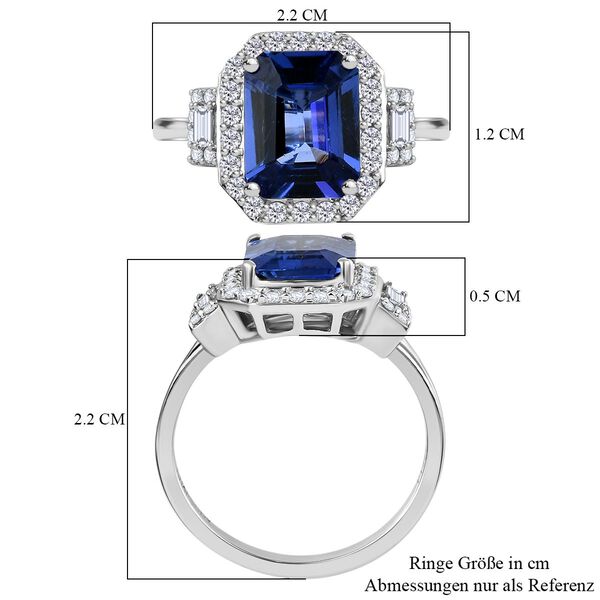 RHAPSODY AAAA Tansanit und VS EF Diamant-Ring in 950 Platin - 4,04 ct. image number 6