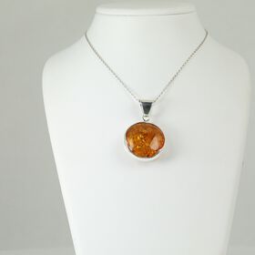 Nat&uuml;rlicher Baltischer Bernstein Anh&auml;nger 925 Silber