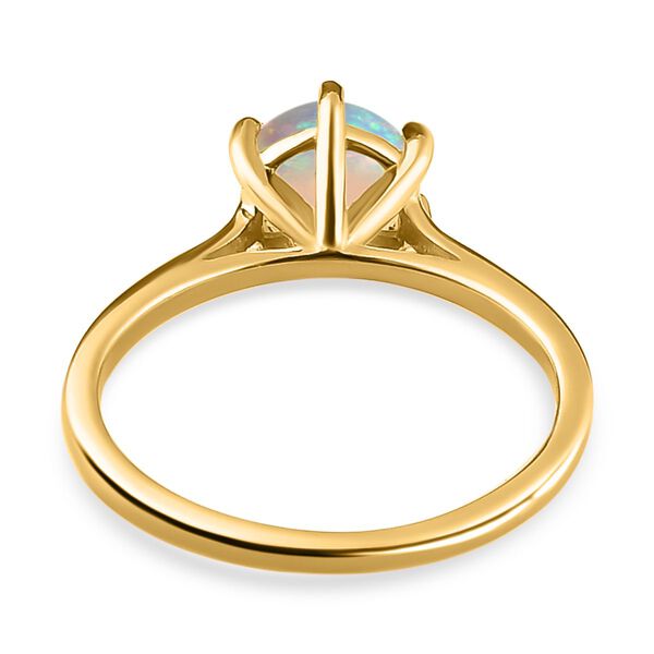 Natürlicher, äthiopischer Welo Opal Ring, 925 Silber vergoldet (Größe 18.00) ca. 0,85 ct image number 6