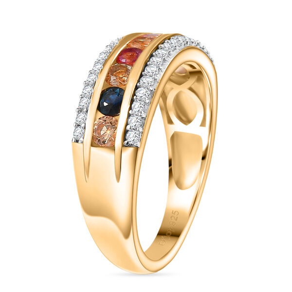 D'Joy AA mehrfarbiger Saphir und Zirkon Ring - 1,16 ct. image number 5