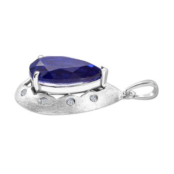 Tansanit-Farbe Quarz und Zirkon Anh&auml;nger - 6,12 ct.