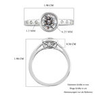 LUSTRO STELLA Hergestellt mit ZIRKONIA Solitär Ring 925 Silber Platin-Überzug (Größe 16.00) ca. 1,76 ct image number 5