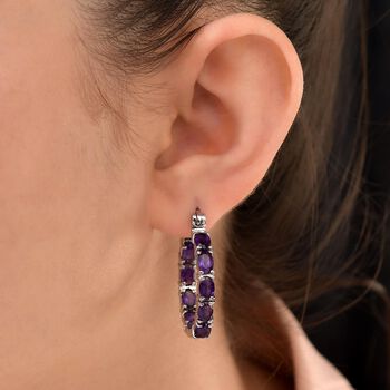 Afrikanische Amethyst-Inside-Out-Creolen