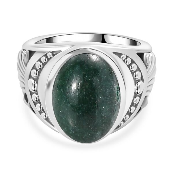 Gr&uuml;ner Aventurin-Ring - 6,56 ct.