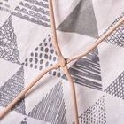 Dreieckiges Muster, faltbarer Wäschekorb, 48x36x25 cm, Grau und Weiß image number 6