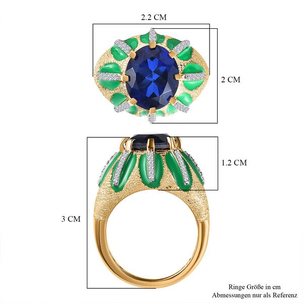 GP Italian Garden Kollektion - Ceylonfarbener Quarz, Zirkon und blauer Saphir-Ring - 5,30 ct. image number 6