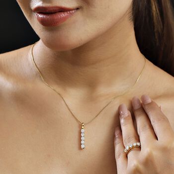 Moissanit Schmuckset, 925 Silber 750 Gelbgold Vermeil - 2,50 ct.