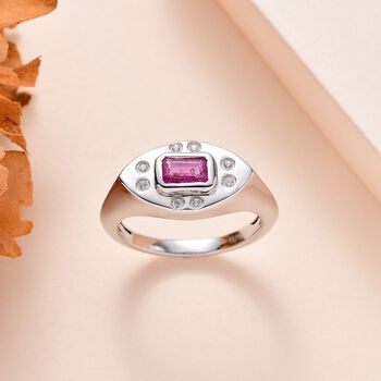 AA Ilakaka rosa Saphir und Zirkon Ring - 0,96 ct.