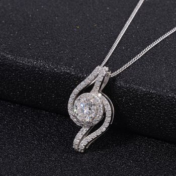 Moissanit Anh&auml;nger mit 45cm Kette - 1,62 ct.