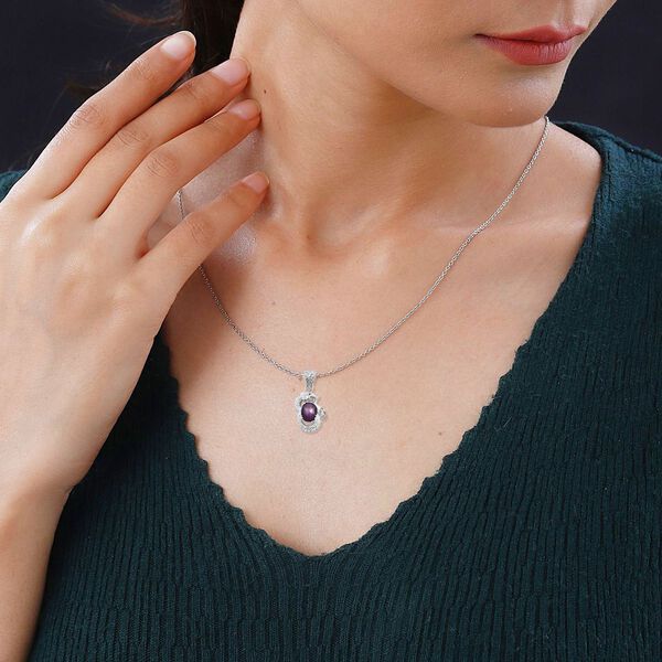 AA Sternrubin Anh&auml;nger 925 Silber ca. 6,34 ct. image number 2