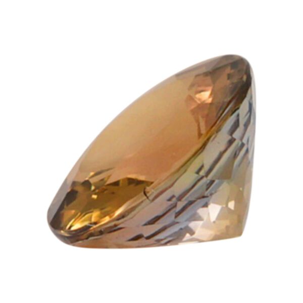 Natural Golden Tanzanite Round 6.5 Faceted Cut 4A 1.20 Ct image number 2