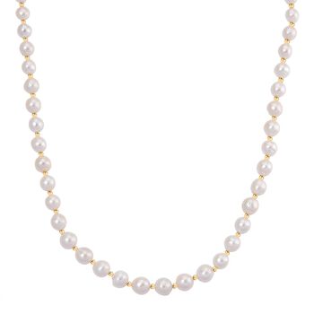 D'Joy wei&szlig;e Edison Perle 50cm Halskette