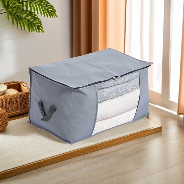 Aufbewahrungsboxen Set aus 3, Sichtfenster, 60 x 30 x 45 cm, Dunkelgrau image number 2