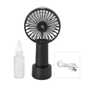 2-in-1 Nebelspray-Ventilator, Schwarz