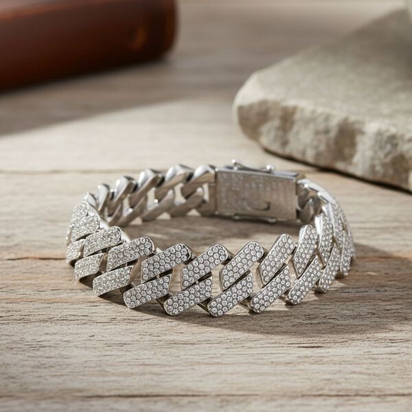 Weißer Kristall Armband ca. 18.5 cm Standard image number 1
