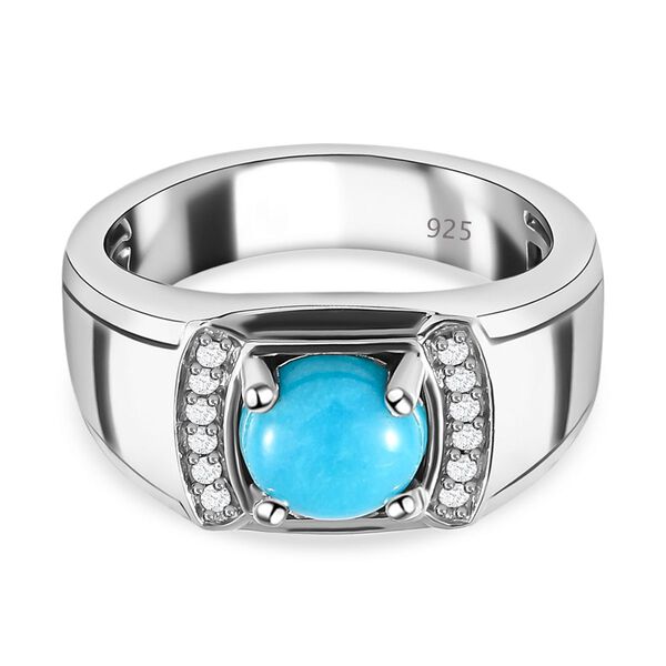 AA Sleeping Beauty T&uuml;rkis und Zirkon-Ring - 1,69 ct.