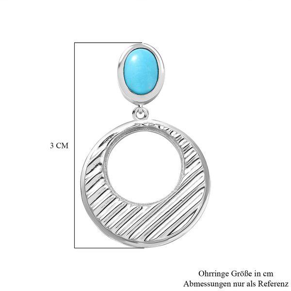 Royal Bali Kollektion- Sleeping Beauty Türkis-Ohrringe - 1,40 ct. image number 6