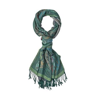 Paisley Schal in gr&uuml;n