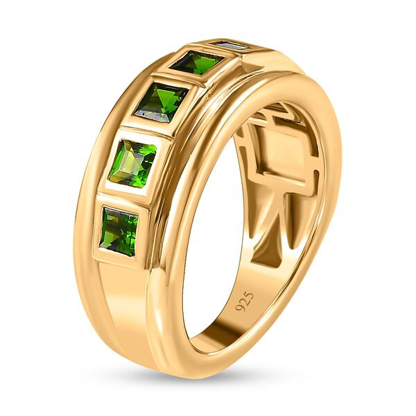 Natürlicher Chromdiopsid Ring, 925 Silber vergoldet, (Größe 16.00), ca. 1.14 ct image number 5