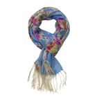 100% Merino Woll-Schal mit Quasten, 70x180cm, Mehrfarbig