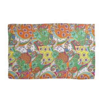 LA MAREY - bedruckter Seidenschal, 180x110 cm, Paisley Muster