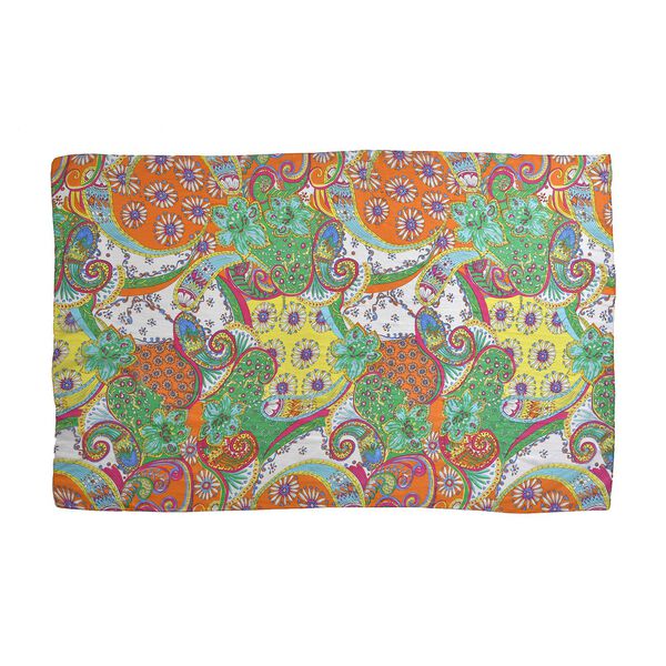 LA MAREY - bedruckter Seidenschal, 180x110 cm, Paisley Muster