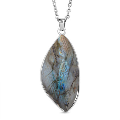 Labradorit Anhänger mit 50cm Kette - 55 ct.