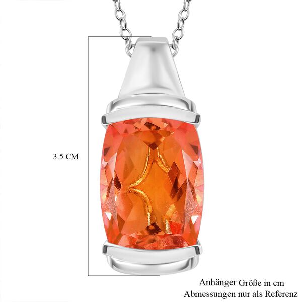 Padparadscha Quarz Triplette Schmuckset 925 Silber rhodiniert ca. 19,00 ct. image number 6