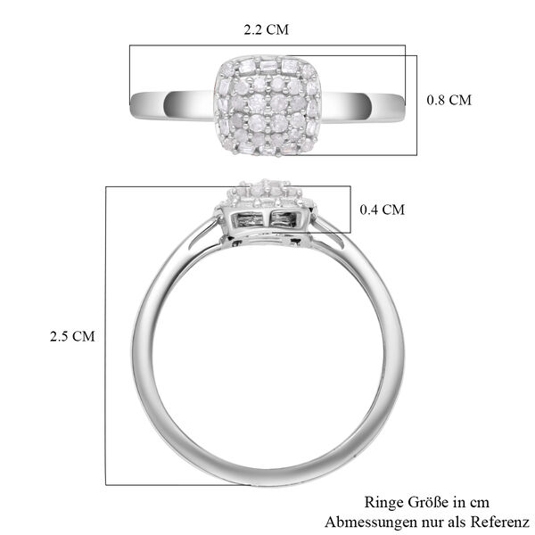 Diamant Ring, 925 Silber platiniert, ca. 0.25 ct image number 6