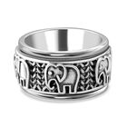 Thai Silber Kollektion- Elefant Ring, 925 Silber (Größe 17.00)