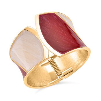 Emaille-Armreif im Colorblock-Design, 17cm, Maroon