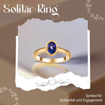 AA Tansanit Ring - 0,90 ct.