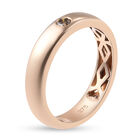 Natürlicher Champagner Diamant zertifiziert I1-I2 Band Ring 375 Rosegold image number 3