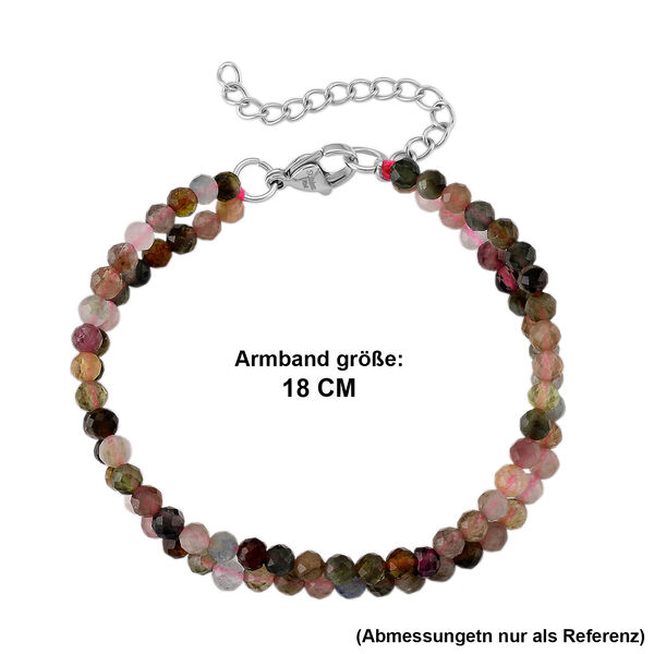 Mehrfarbig-Turmalin Armband ca. 18 cm + 5 cm Extender, 316L Edelstahl ca. 25,00 ct. image number 5