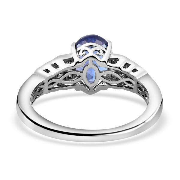 AAA Tansanit und Diamant-Ring, I3 G-H, 585 Weißgold  ca. 1,82 ct image number 9
