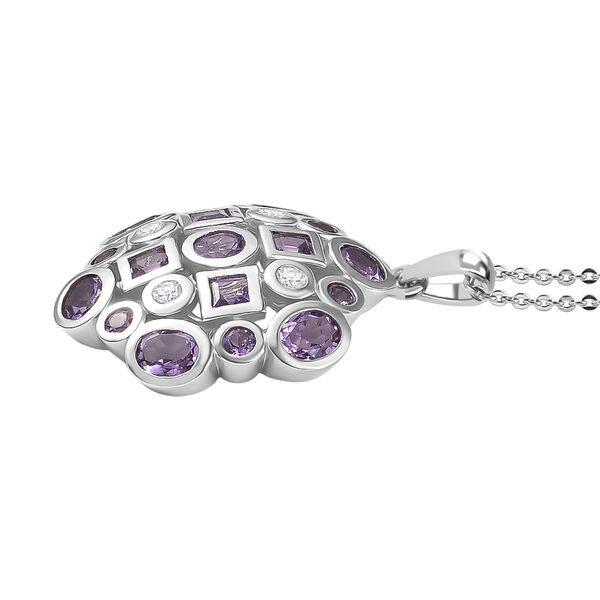 AA Rose De France Amethyst Schmuckset 925 Silber platiniert ca. 2,91 ct. image number 4