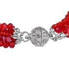 Rotes und weißes Kristall-Armband, 19cm - 62,50 ct. image number 2