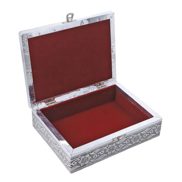 3D Handgefertigte Aufbewahrungsschatulle aus Aluminium, 21x16x6,5 cm, Blume image number 3