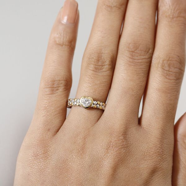 Zweifarbiger Moissanit Ring - 0,49 ct. image number 2