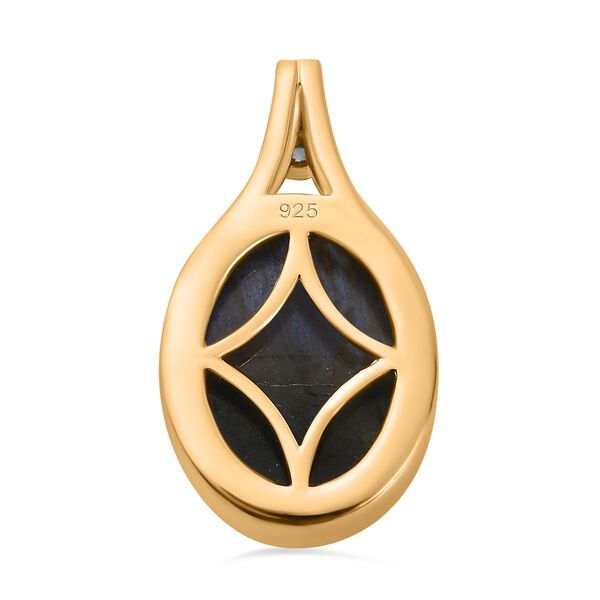 AAA Labradorit und Zirkon Anhänger -10,65 ct. image number 5