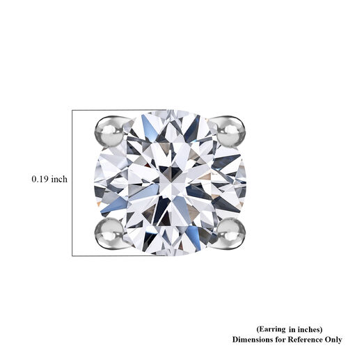 LUXURIANT DIAMOND- SGL zertifizierte VS-EF Labor Diamant Ohrringe in 375 Weißgold - 0,50 ct. image number 4