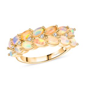 D'Joy AA natürlicher, äthiopischer Welo Opal und Zirkon Ring - 1,53 ct.