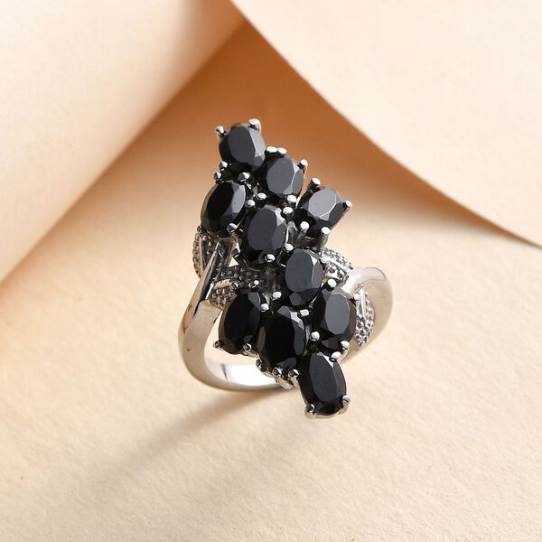 Schwarzer Spinell Ring - 6,06 ct. image number 1