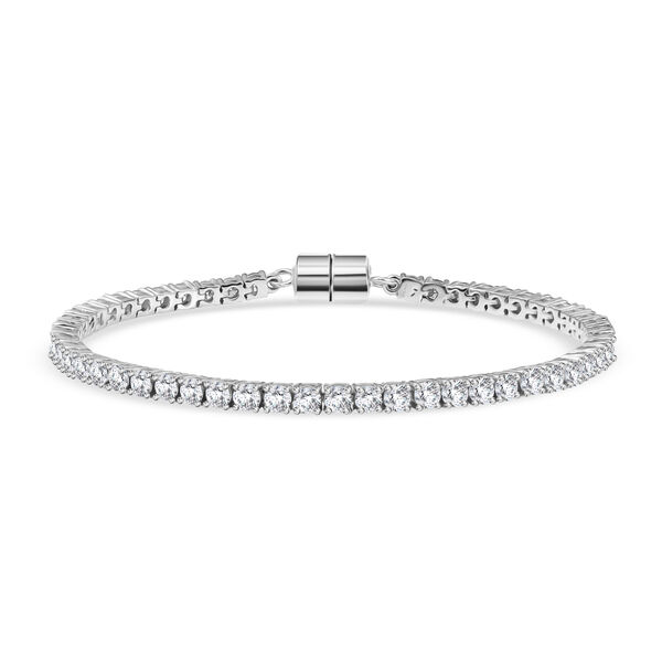 D'Joy Moissanit 19cm Armband, 925 Silber rhodiniert - 5,36 ct.
