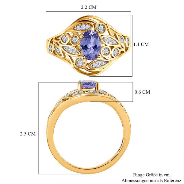 Tansanit und Zirkon Ring - 0,93 ct. image number 7