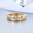 Diamant Band Ring 925 Silber 585 Vergoldet image number 1