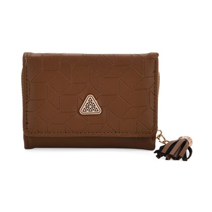 Portemonnaie mit RFID-Schutz, Rei&szlig;verschluss und Kartenf&auml;chern, 22,5x11 cm, Braun