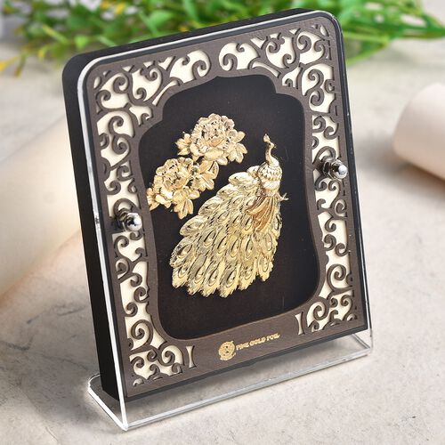 EXKLUSIVES ANGEBOT - 999er Gold-Dekor mit Pfau-Motiv image number 1